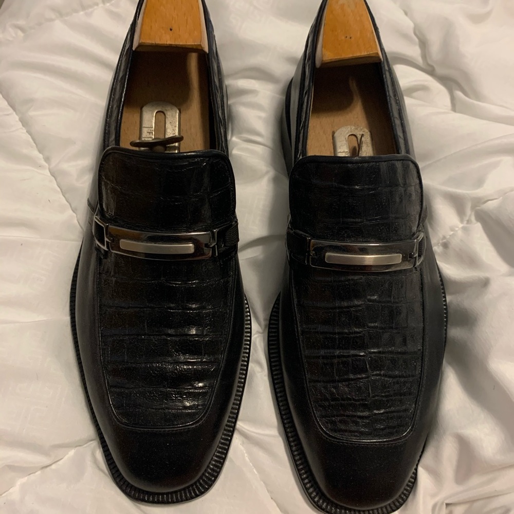 Men’s italian leather crocodile  loafers